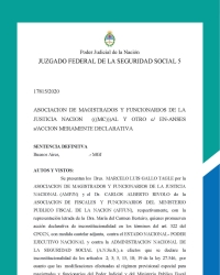 ASOCIACIÓN DE MAGISTRADOS Y FUNCIONARIOS DE LA JUSTICIA NACIONAL Y OTRO c/ EN-ANSES s/ACCIÓN MERAMENTE DECLARATIVA 26/02/2024