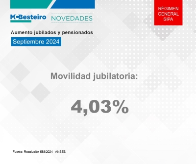 AUMENTO PARA JUBILADOS/AS Y PENSIONADOS/AS SEPTIEMBRE 2024