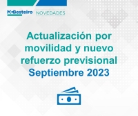 Actualización por movilidad y nuevo refuerzo previsional septiembre 2023